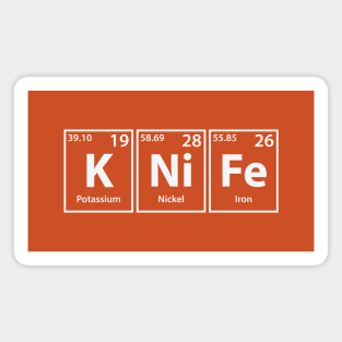 Knife (K-Ni-Fe) Periodic Elements Spelling Magnet